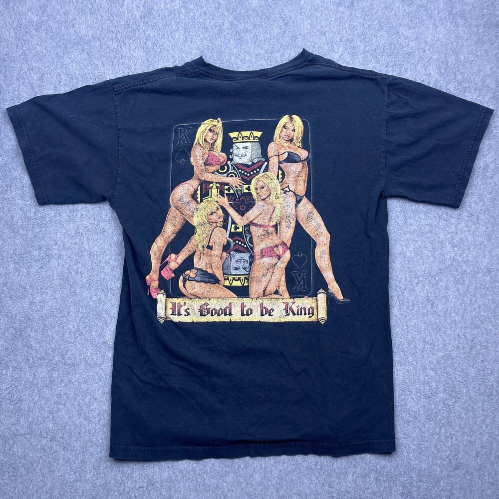 it's good to be king gildan t-shirt black‎ cotton medium
